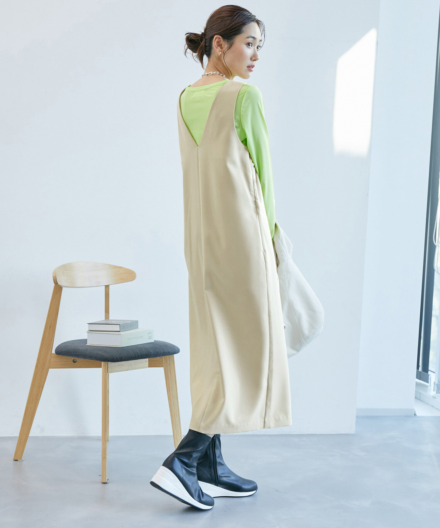 Rope&rsquo;Picnic「ブライトシリーズ/ジャンパースカート/2WAY・リンクコーデ」|ジャンパースカート|