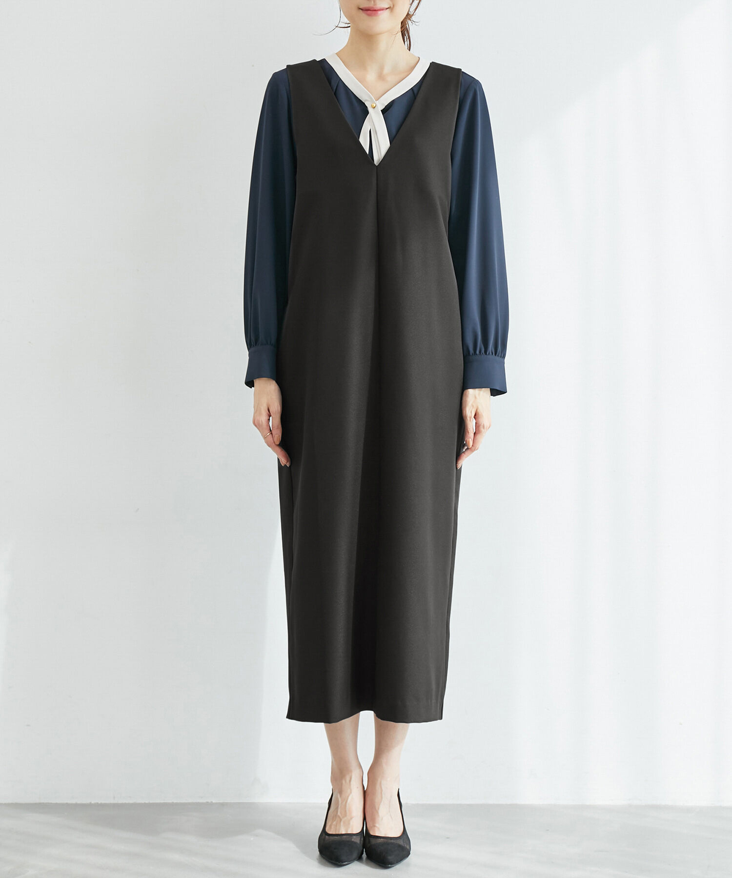 Rope&rsquo;Picnic「ブライトシリーズ/ジャンパースカート/2WAY・リンクコーデ」|ジャンパースカート|