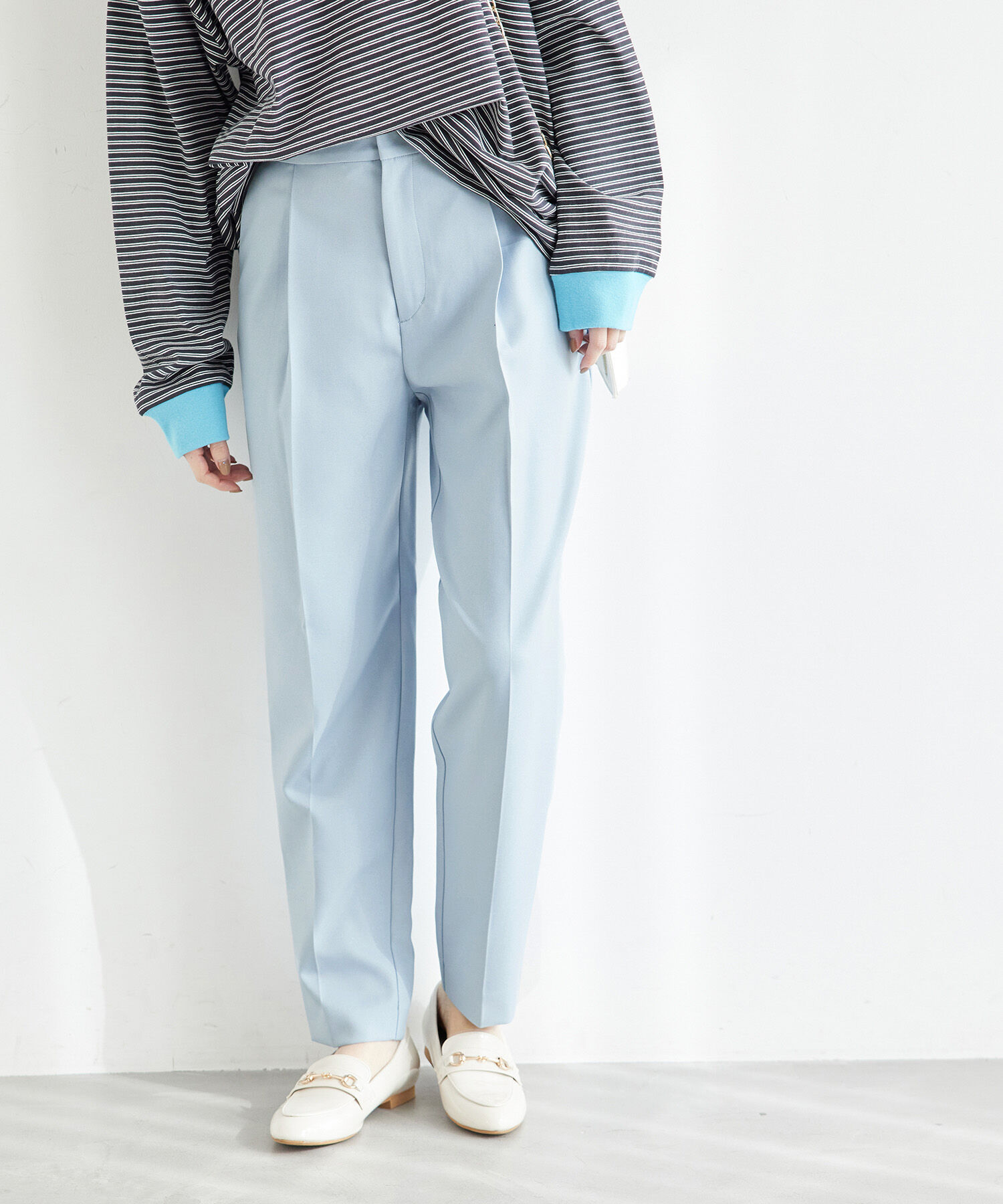 Rope&rsquo;Picnic「ブライトシリーズ/テーパードパンツ/セットアップ対応」|その他|サックス(48)