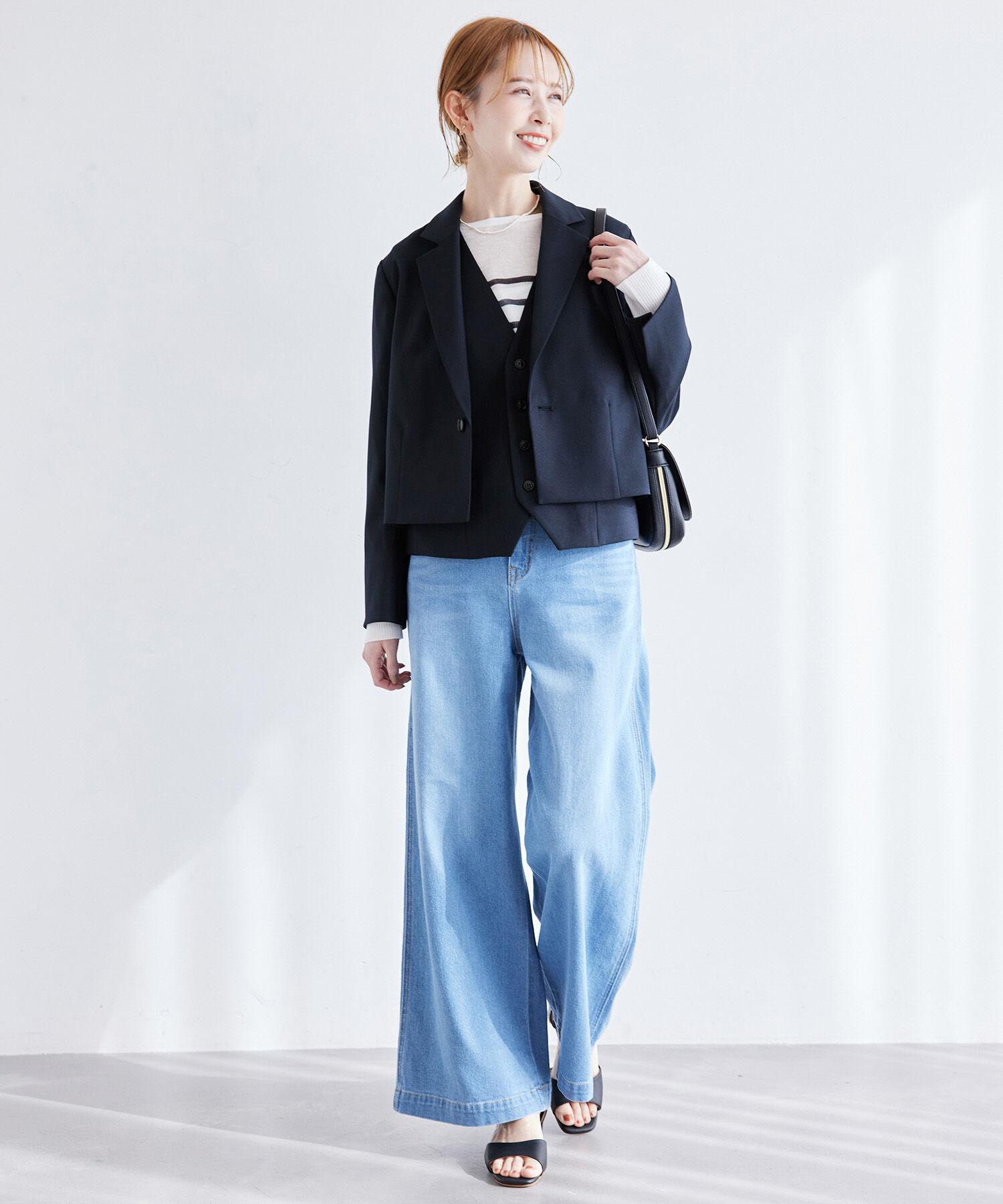 Rope&rsquo;Picnic「ブライトシリーズ/ノーカラーベスト/セットアップ対応」|ベスト・ジレ|