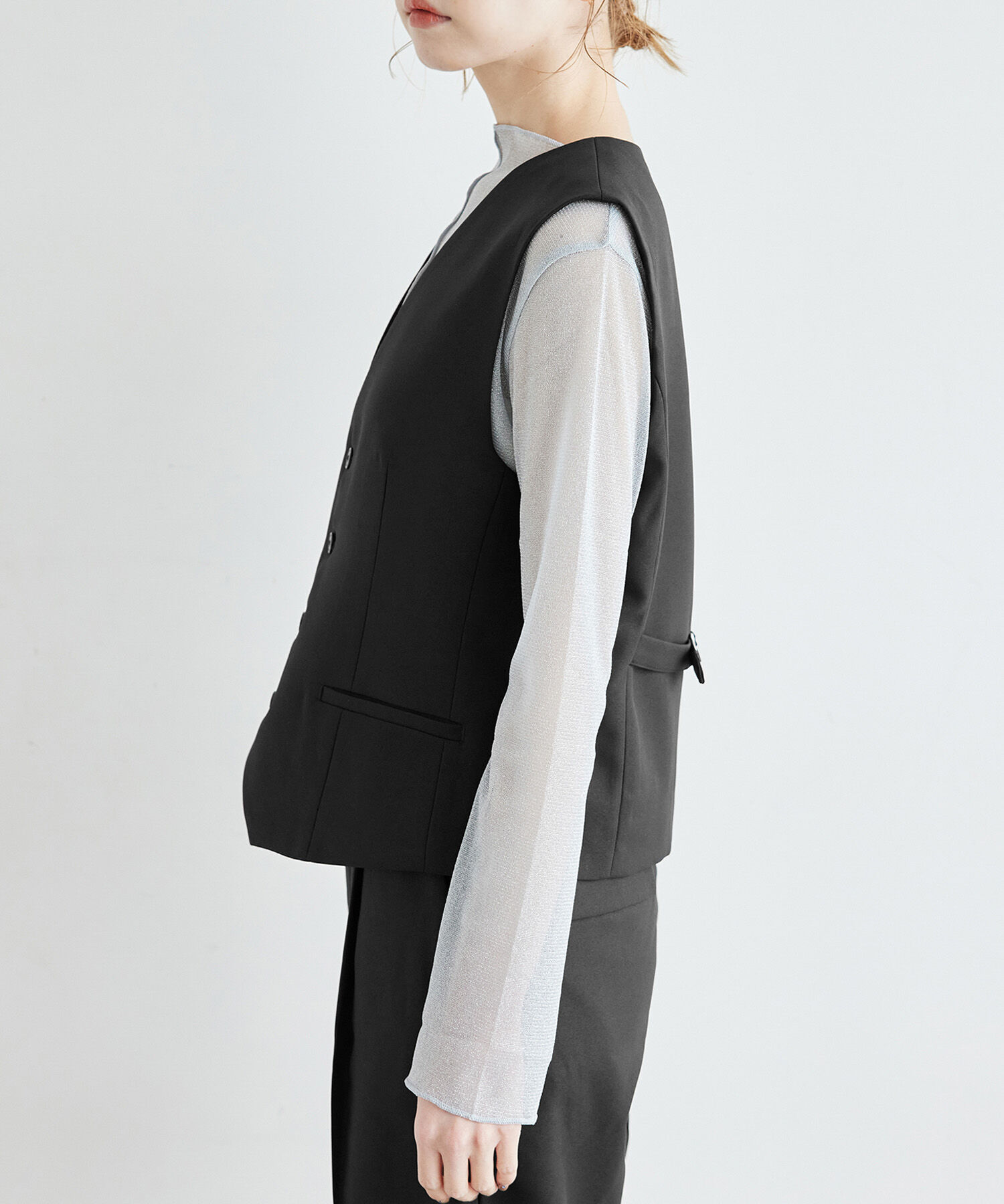 Rope&rsquo;Picnic「ブライトシリーズ/ノーカラーベスト/セットアップ対応」|ベスト・ジレ|