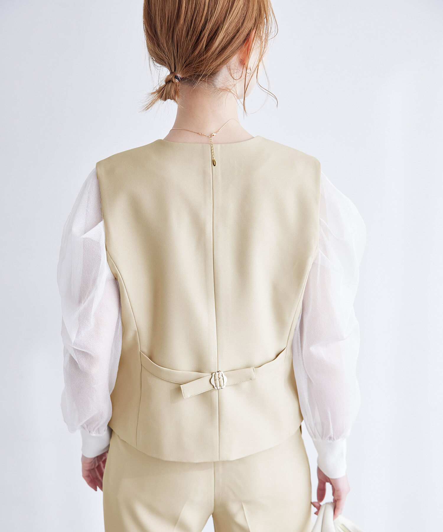 Rope&rsquo;Picnic「ブライトシリーズ/ノーカラーベスト/セットアップ対応」|ベスト・ジレ|