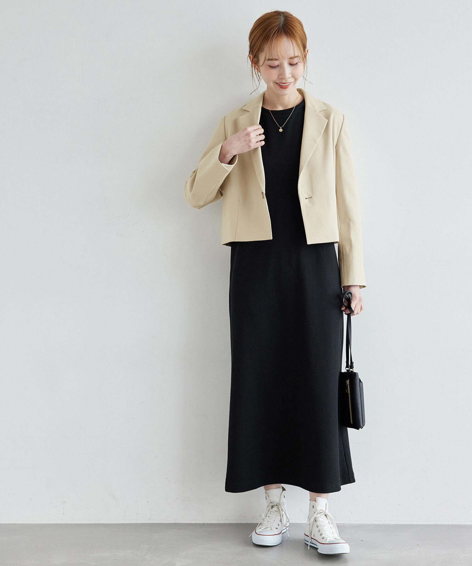 Rope&rsquo;Picnic「ブライトシリーズ/クロップドジャケット/セットアップ対応」|テーラードジャケット|