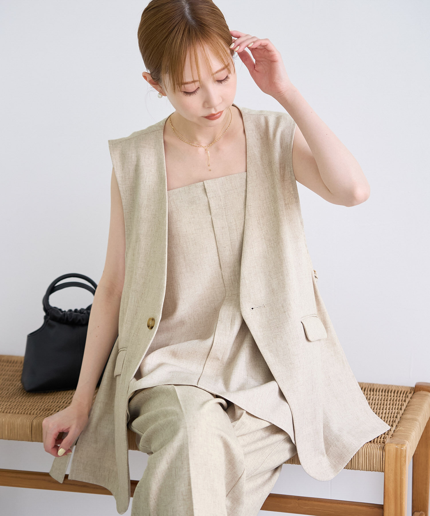 Rope&rsquo;Picnic「【ご好評につき新色追加！】チュニックビスチェ/セットアップ対応・UVケア」|キャミソール|