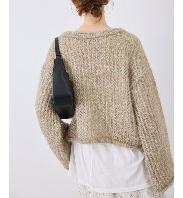 Rope&rsquo;Picnic「【emur/エミュール】フェザーラメメッシュ編みニット」|ニット・セーター|
