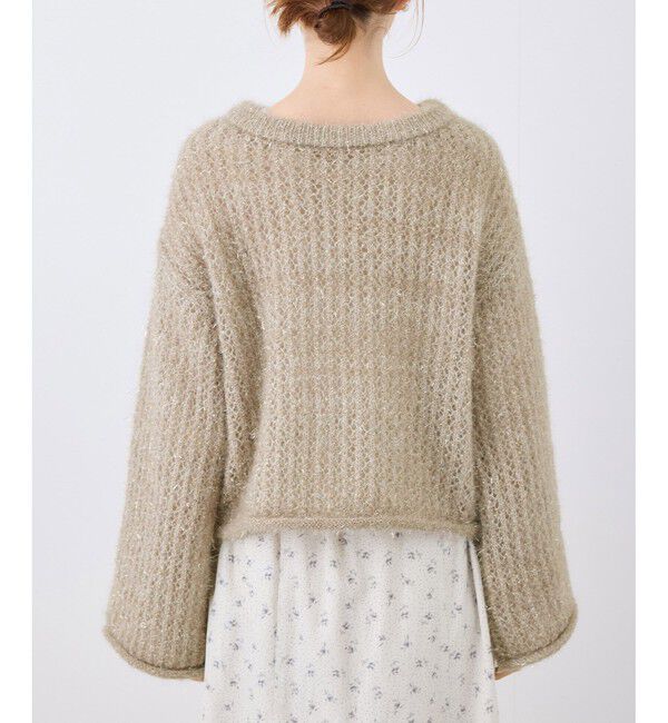Rope&rsquo;Picnic「【emur/エミュール】フェザーラメメッシュ編みニット」|ニット・セーター|