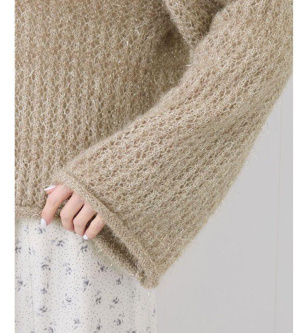 Rope&rsquo;Picnic「【emur/エミュール】フェザーラメメッシュ編みニット」|ニット・セーター|