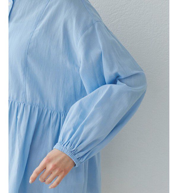 Rope&rsquo;Picnic「【接触冷感・通気性】お着軽シャツシリーズ/綿ボイルペプラムシャツ」|シャツ・ブラウス|