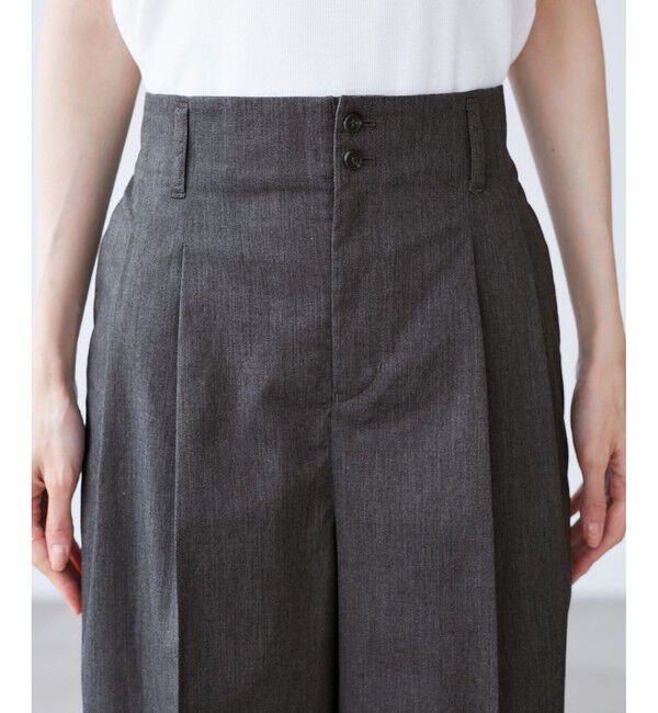 Rope&rsquo;Picnic「【UVカット・接触冷感】タックチノワイドパンツ」|チノ|