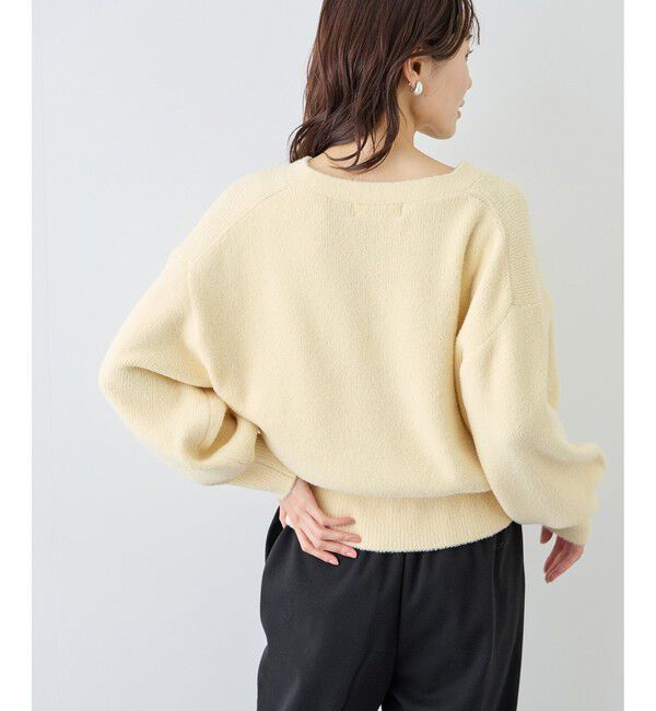 Rope&rsquo;Picnic「【新色追加】スフレニットシリーズ パールボタンショートカーディガン/イージーケア・リンクコーデ」|カーディガン|