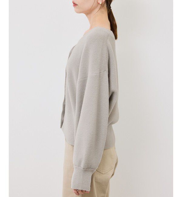 Rope&rsquo;Picnic「【新色追加】スフレニットシリーズ パールボタンショートカーディガン/イージーケア・リンクコーデ」|カーディガン|