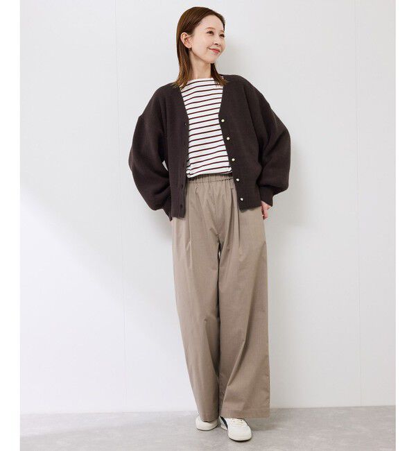 Rope&rsquo;Picnic「【新色追加】スフレニットシリーズ パールボタンショートカーディガン/イージーケア・リンクコーデ」|カーディガン|