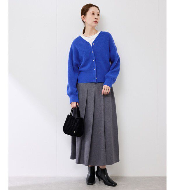 Rope&rsquo;Picnic「【新色追加】スフレニットシリーズ パールボタンショートカーディガン/イージーケア・リンクコーデ」|カーディガン|