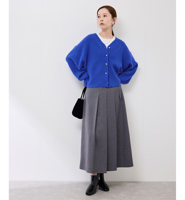 Rope&rsquo;Picnic「【新色追加】スフレニットシリーズ パールボタンショートカーディガン/イージーケア・リンクコーデ」|カーディガン|