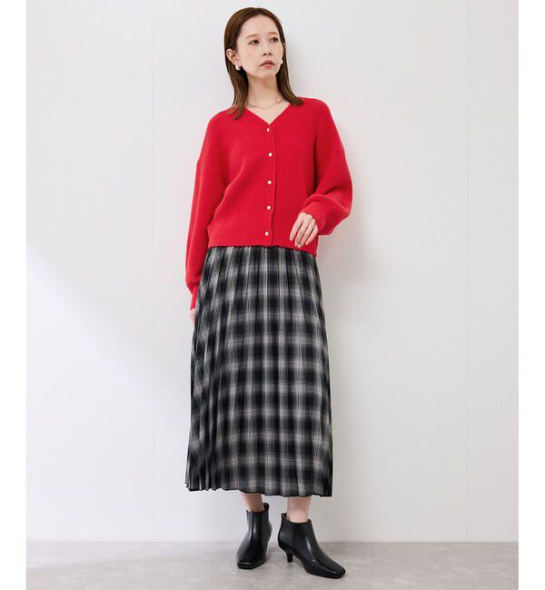 Rope&rsquo;Picnic「【新色追加】スフレニットシリーズ パールボタンショートカーディガン/イージーケア・リンクコーデ」|カーディガン|