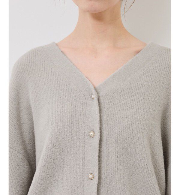 Rope&rsquo;Picnic「【新色追加】スフレニットシリーズ パールボタンショートカーディガン/イージーケア・リンクコーデ」|カーディガン|