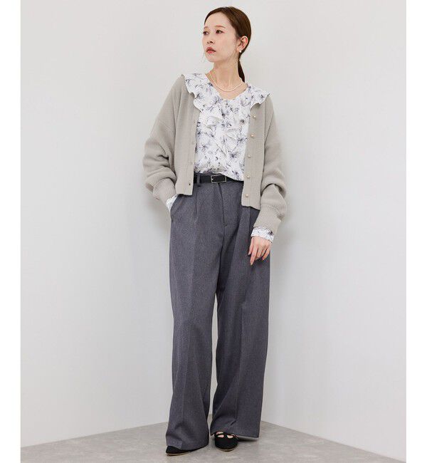 Rope&rsquo;Picnic「【新色追加】スフレニットシリーズ パールボタンショートカーディガン/イージーケア・リンクコーデ」|カーディガン|