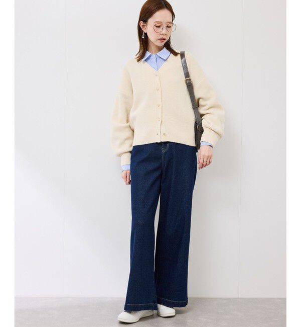 Rope&rsquo;Picnic「【新色追加】スフレニットシリーズ パールボタンショートカーディガン/イージーケア・リンクコーデ」|カーディガン|