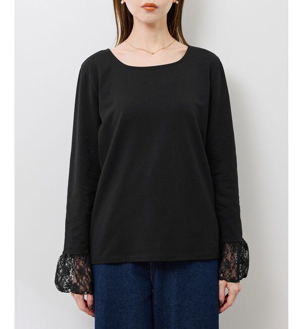 Rope&rsquo;Picnic「袖レースカットトップス」|Tシャツ・カットソー|