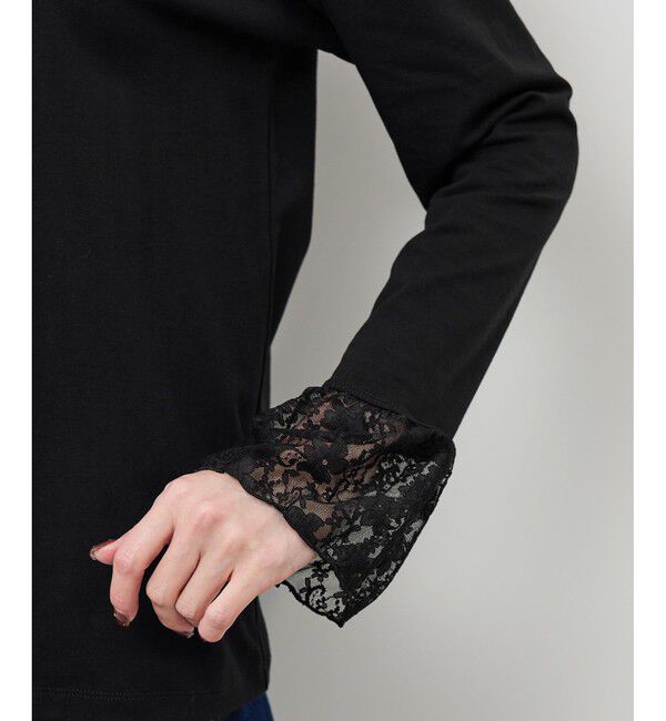 Rope&rsquo;Picnic「袖レースカットトップス」|Tシャツ・カットソー|