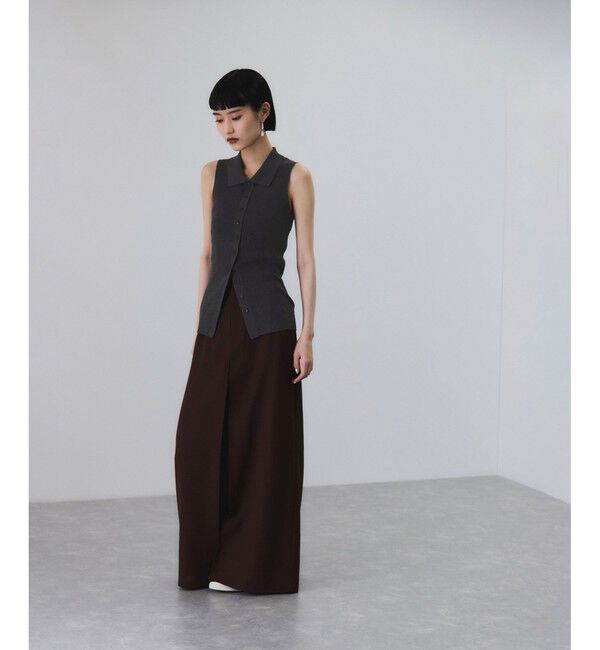 ADAM ET ROPE'「リブノースリーブニット」|ニット・セーター|