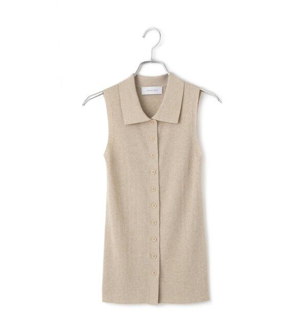 ADAM ET ROPE'「リブノースリーブニット」|ニット・セーター|