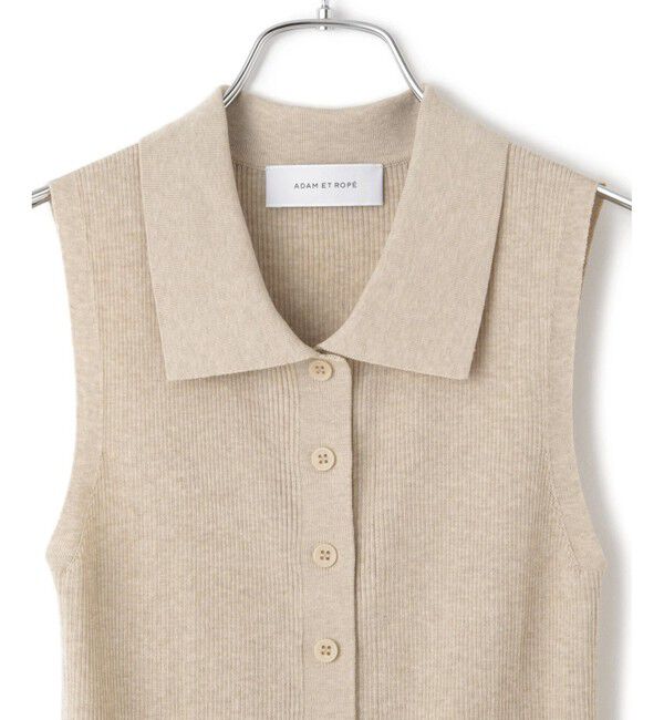 ADAM ET ROPE'「リブノースリーブニット」|ニット・セーター|