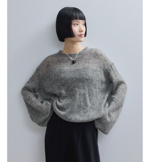 ADAM ET ROPE'「【WEB限定】ボリュームスリーブモヘアプルオーバー」|ニット・セーター|
