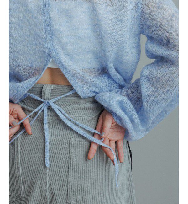 ADAM ET ROPE'「【WEB限定】ボリュームスリーブモヘアプルオーバー」|ニット・セーター|