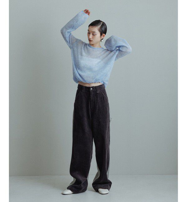 ADAM ET ROPE'「【WEB限定】ボリュームスリーブモヘアプルオーバー」|ニット・セーター|