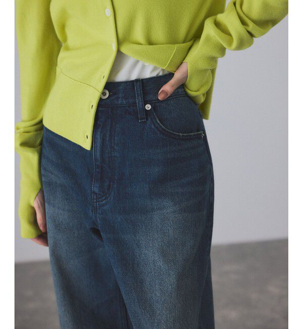 ADAM ET ROPE'「【サステナブル】デニム＆カツラギセミフレアパンツ」|デニム|