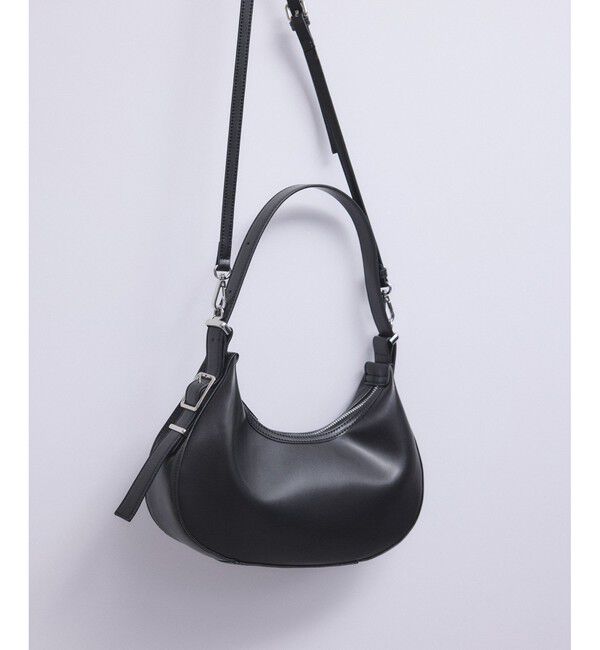 ADAM ET ROPE'「【WEB限定】ラウンドショルダーバッグ」|ショルダー・メッセンジャー|ブラック(01)