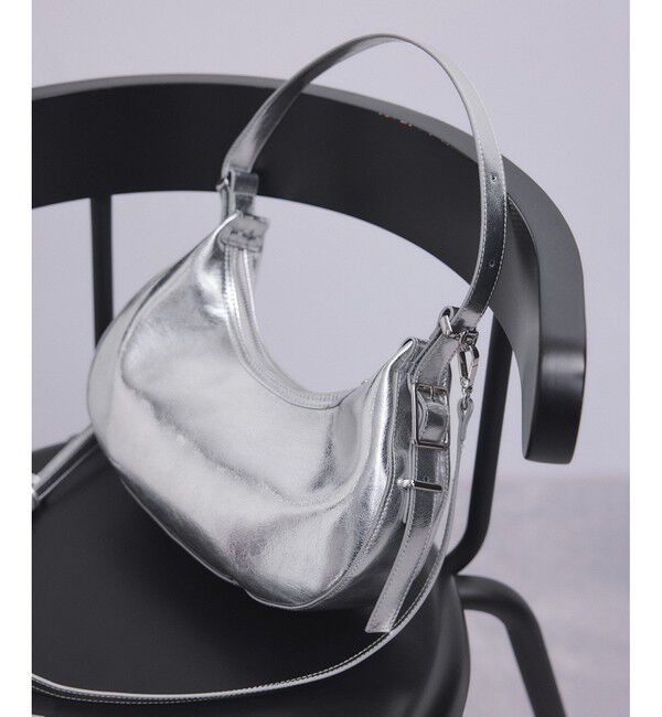 ADAM ET ROPE'「【WEB限定】ラウンドショルダーバッグ」|ショルダー・メッセンジャー|シルバー(93)