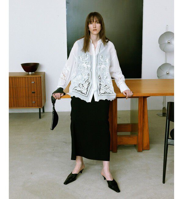 ADAM ET ROPE'「【EMOELLE】Uネックドレス」|ワンピース|