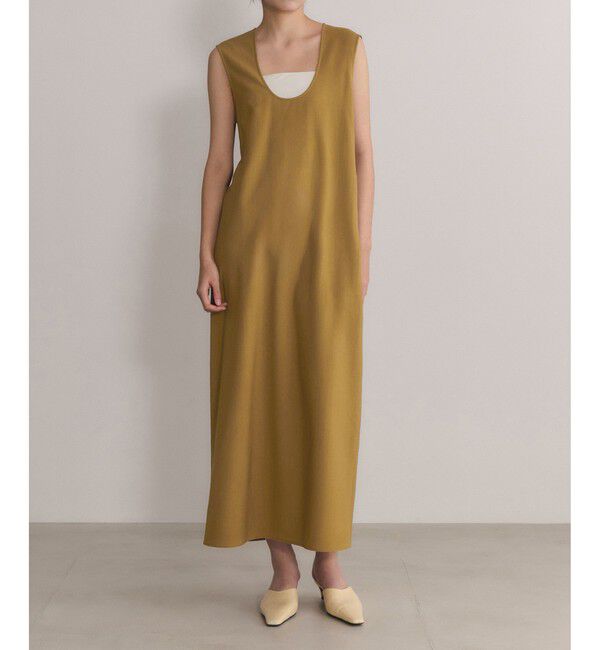 ADAM ET ROPE'「【EMOELLE】Uネックドレス」|ワンピース|