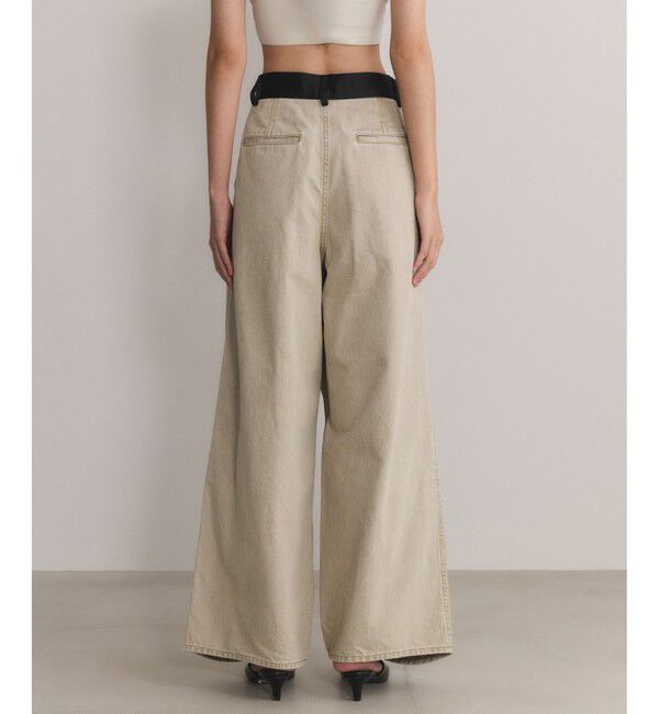 ADAM ET ROPE'「【EMOELLE】ドレスデニムパンツ（バイオ加工）」|デニム|