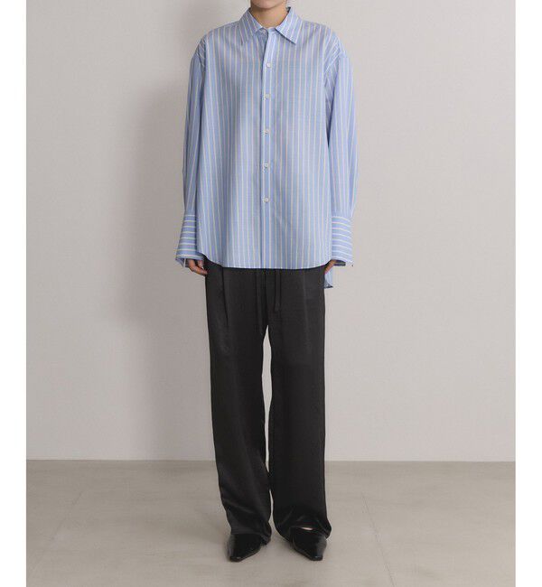 ADAM ET ROPE'「【EMOELLE】サテンイージースラックス」|スラックス|