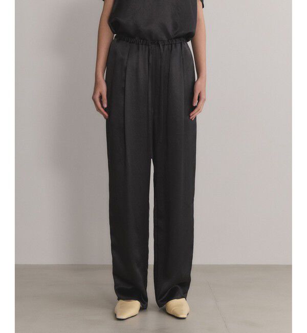 ADAM ET ROPE'「【EMOELLE】サテンイージースラックス」|スラックス|