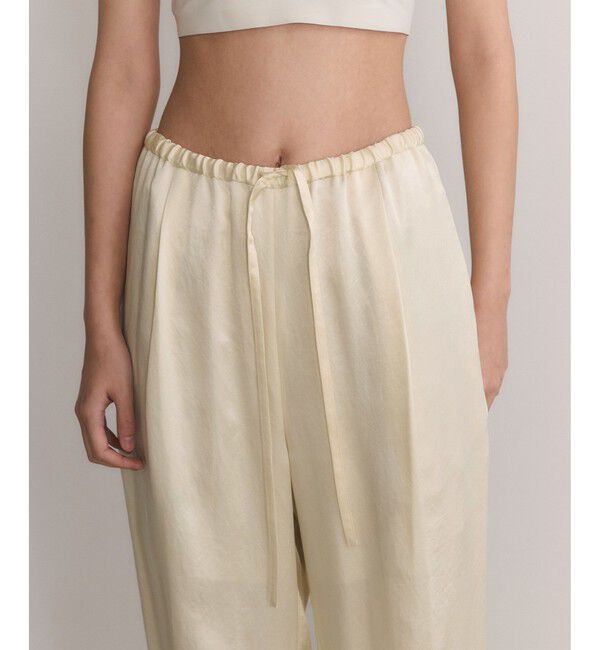 ADAM ET ROPE'「【EMOELLE】サテンイージースラックス」|スラックス|