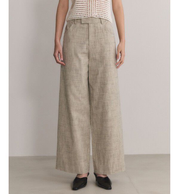 ADAM ET ROPE'「【EMOELLE】シルクネップスラックス」|スラックス|