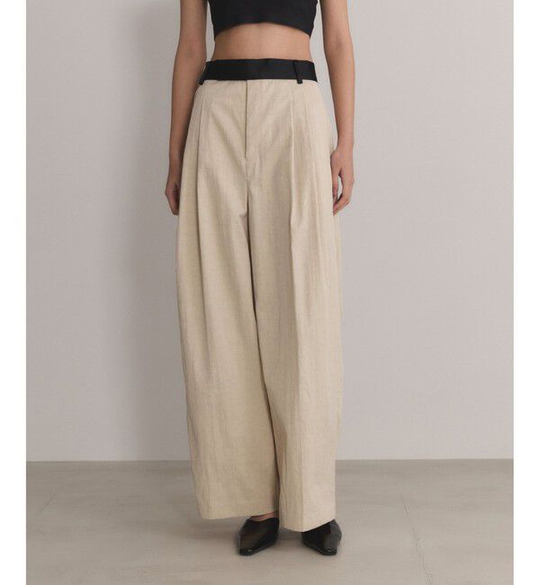 ADAM ET ROPE'「【EMOELLE】バイカラードレスパンツ」|チノ|キナリ(16)