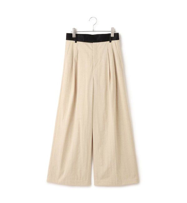 ADAM ET ROPE'「【EMOELLE】バイカラードレスパンツ」|チノ|