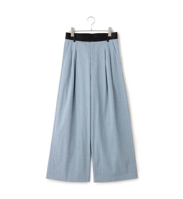 ADAM ET ROPE'「【EMOELLE】バイカラードレスパンツ」|チノ|