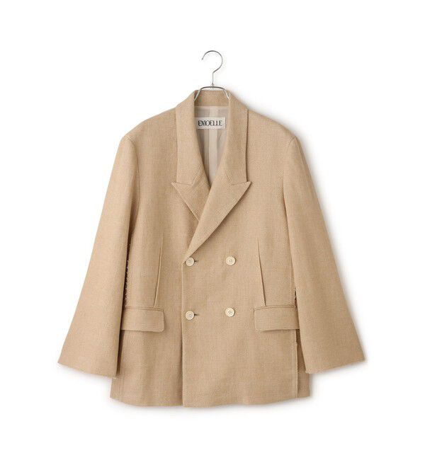ADAM ET ROPE'「【EMOELLE】ピークドラペルジャケット」|テーラードジャケット|