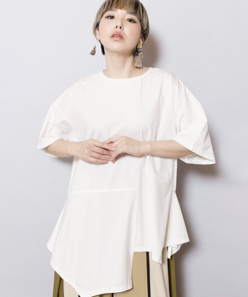  「イレギュラーヘムTシャツ」|Tシャツ・カットソー|