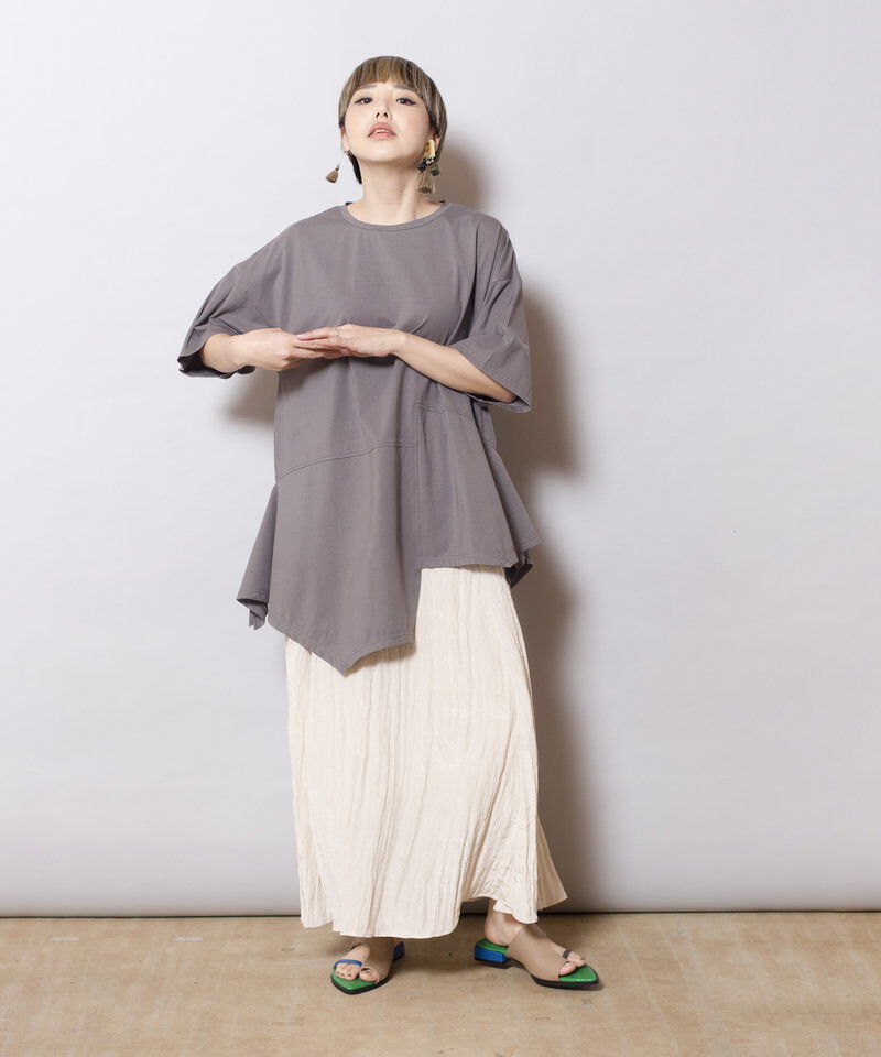  「イレギュラーヘムTシャツ」|Tシャツ・カットソー|