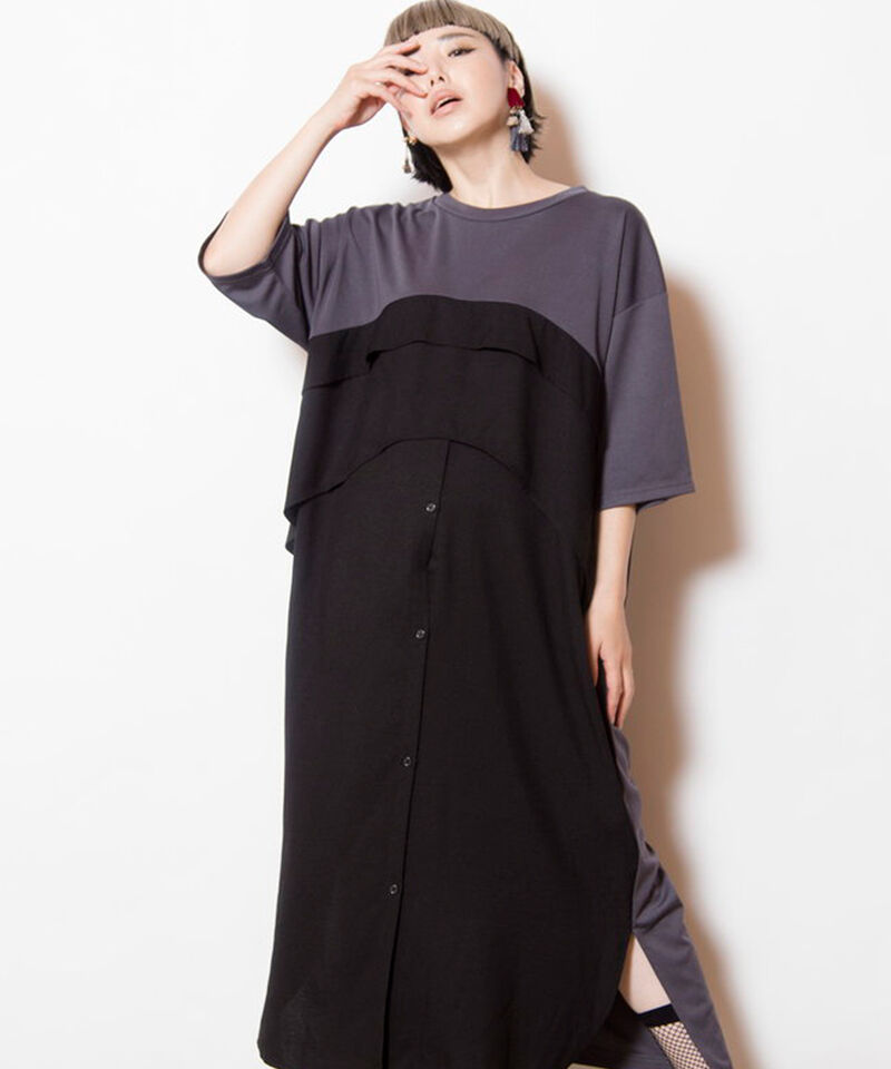  「シャツ切替ワンピース」|ワンピース|CHARCOAL