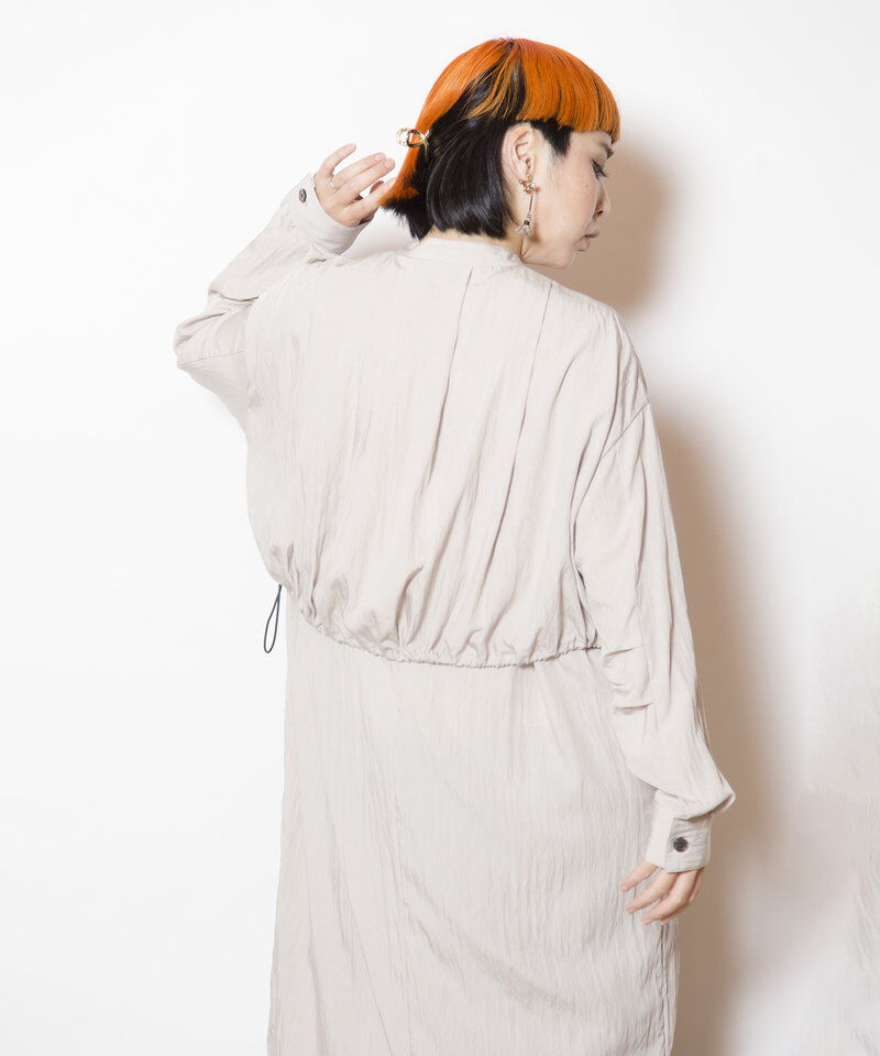  「バックタックシャツワンピース」|ワンピース|