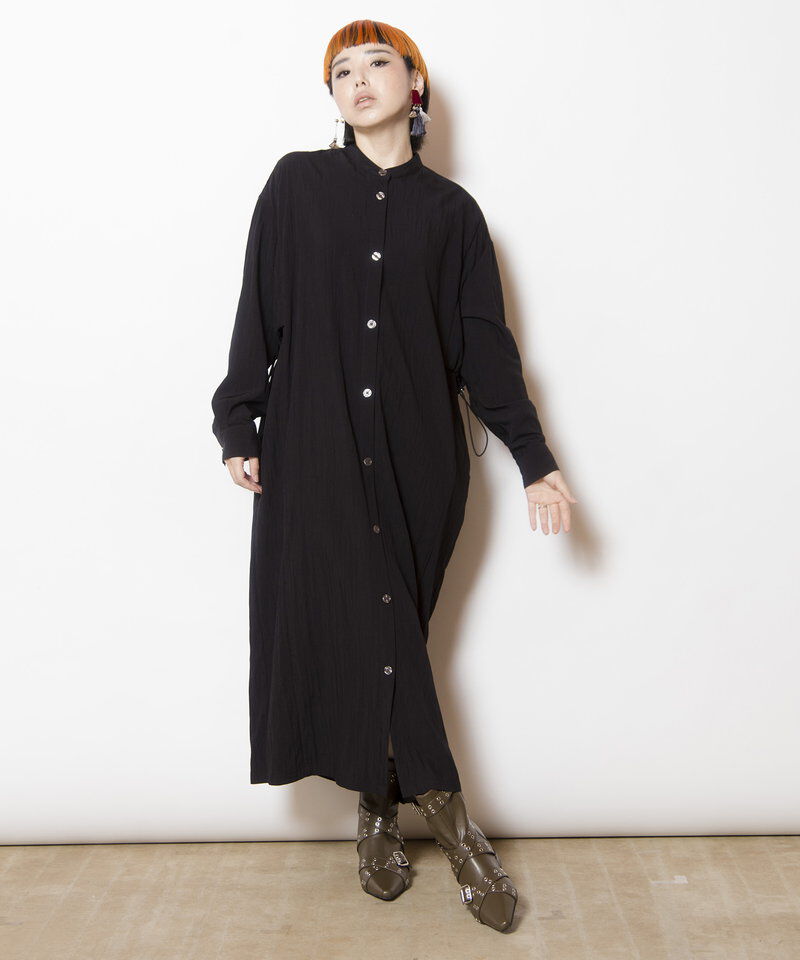  「バックタックシャツワンピース」|ワンピース|