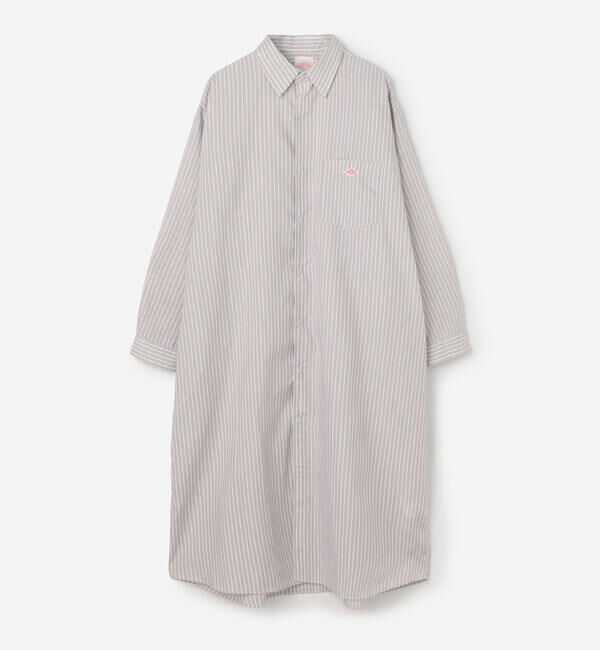 DANTON「DANTON | プランサーボタン シャツワンピース STRIPE WOMEN」|ワンピース|